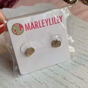 Gold Tone Pumpkin Earrings Marley Lilly